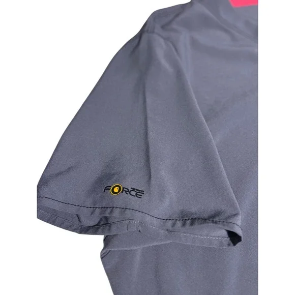 Carhartt Gray Scrubs Top Short Sleeve Size 2X - Multi Pockets - Pink Accents - Picture 5 of 6